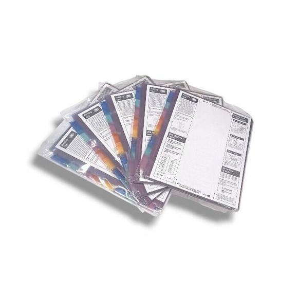 Avery 5 Packs Lot Big Tab Two Pocket Insertable 8 Tab Plastic Reference Dividers - Picture 2 of 11